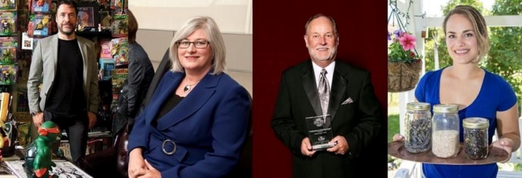 Ted Adams for the Distinguished Alumni Award; Heather Young, Ph.D., for the Alumni Excellence in Education Award; Gene Pelham for the Stan Smith Alumni Service Award; and Molly Troupe for the Outstanding Young Alumni Award